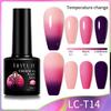 LILYCUTE 7ml Thermal Gel Nail Polish 3 Layers Temperature Shiny Color Changing Semi Permanent Soak Off UV Gel Polish Varnish Base Top Gel Nail Art DIY