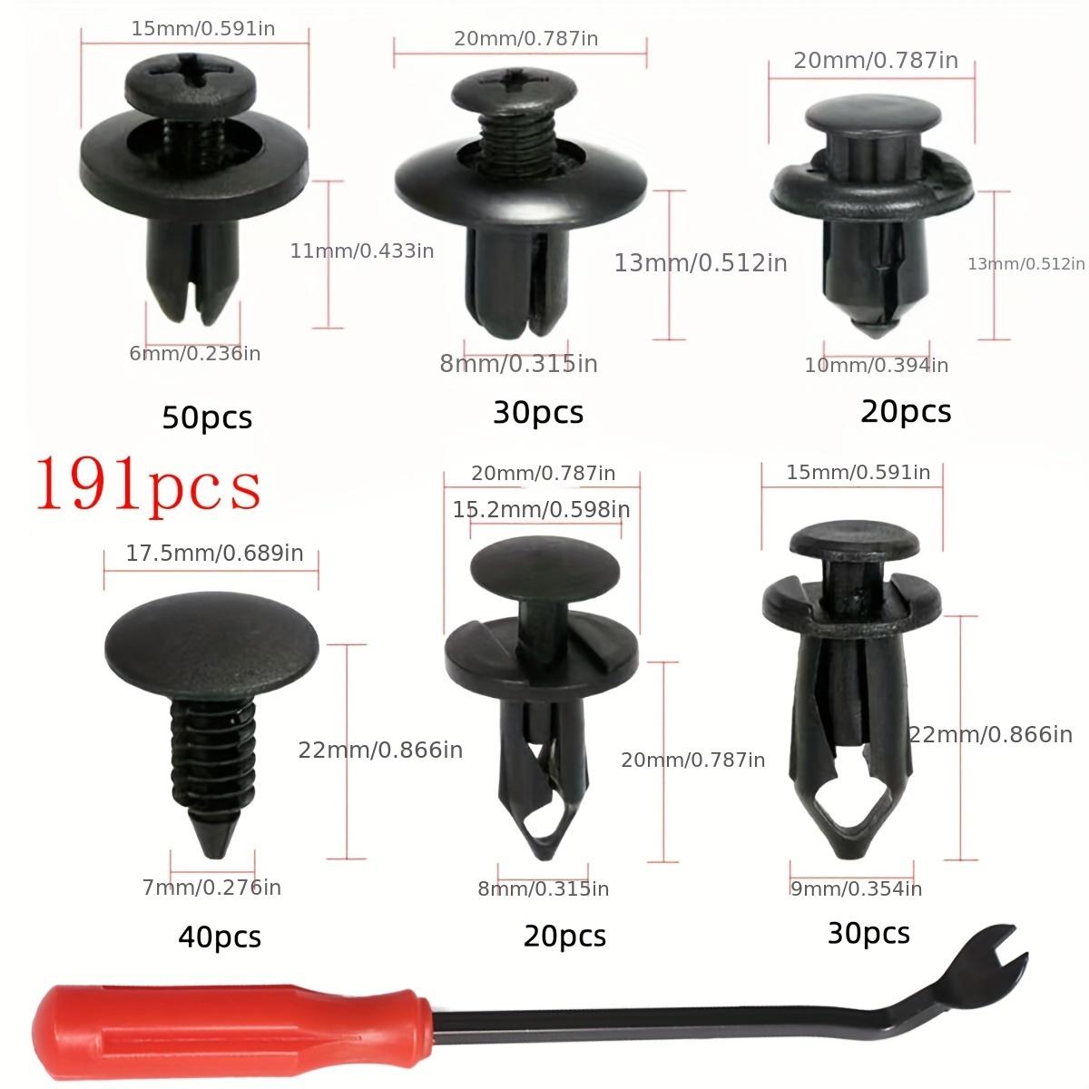 

Пластиковые крепления переднего бампера, совместимые с прессовой посадкой, зажимы подкрылков, сменные 121pcs чёрный