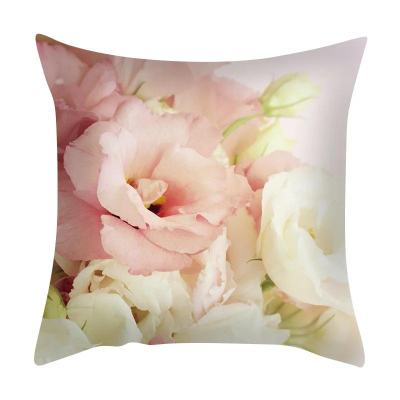 

Красивые цветы роза девушка наволочка свадебный романтический подарок садовый диван домашний декор плед 45x45cm