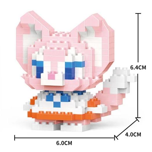 Disney Anime Prinzessin Bausteine Stitch Mickey Mouse Mini Action Spielfiguren Blöcke Spielzeug Ziegel Zusammenbauen Spielzeug Kinder Geschenke