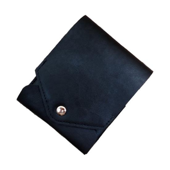 Business Trip Wallet Slim Faux Leather Wallet, Retro Snap Button Bifold Distressed Portable Card Holder for Men Women Slot