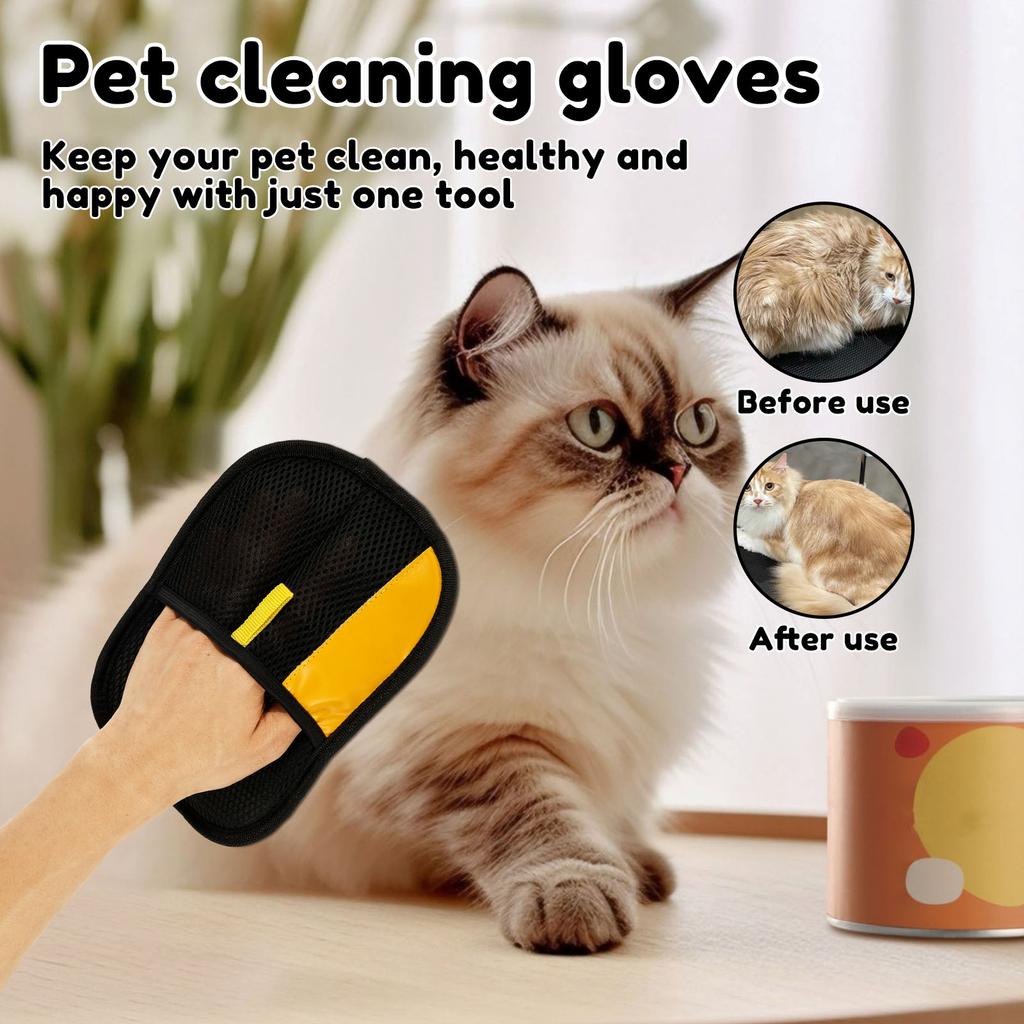 5Pcs Pet Grooming Gloves Electrostatic Pet Hair Removal Glove Double Sided Cats Dogs Static Dedusting Brush for Couch Furniture