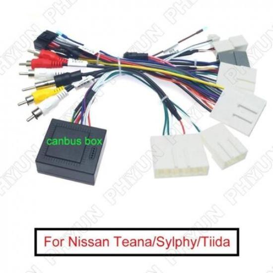 16PIN Power Cable Adapter w/ Canbus Box For Nissan X-Trail Tiida Qashqai Stereo