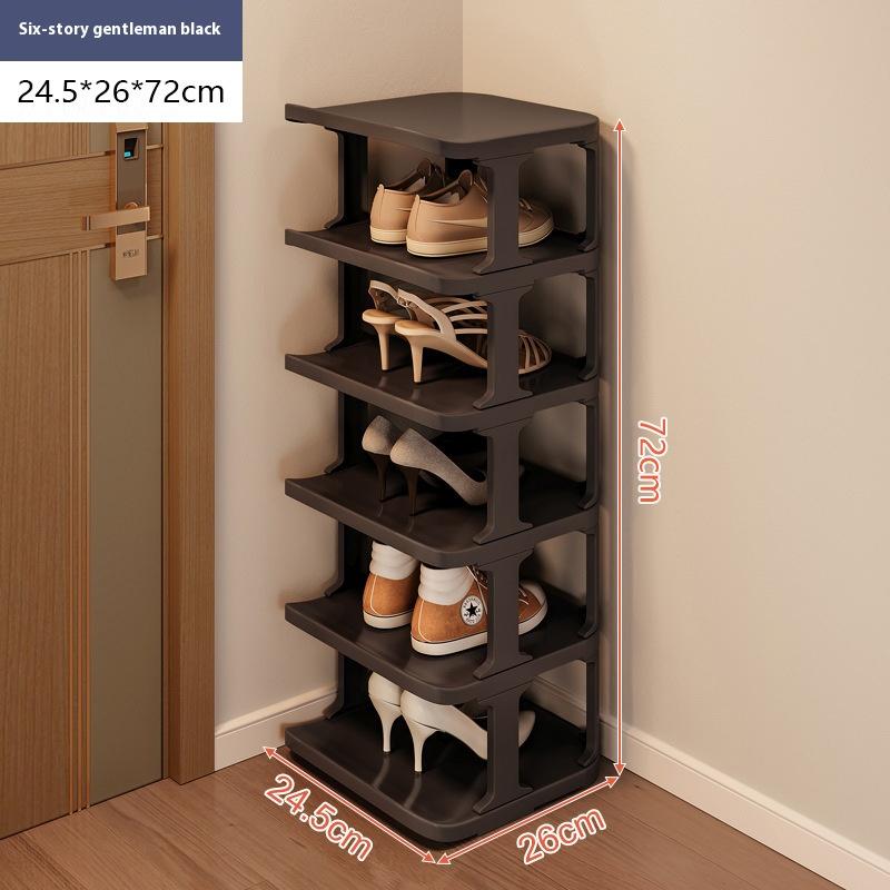 A Multi-layer Plastic Shoe Rack with Large Storage Capacity, Designed for Use In Homes and Dormitories