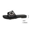 Women's Light Comfort Beach Slippers Plus Size Round Buckle Decor Flat Slippers 2025 Summer Soft Sole Non Slip Platform Slides