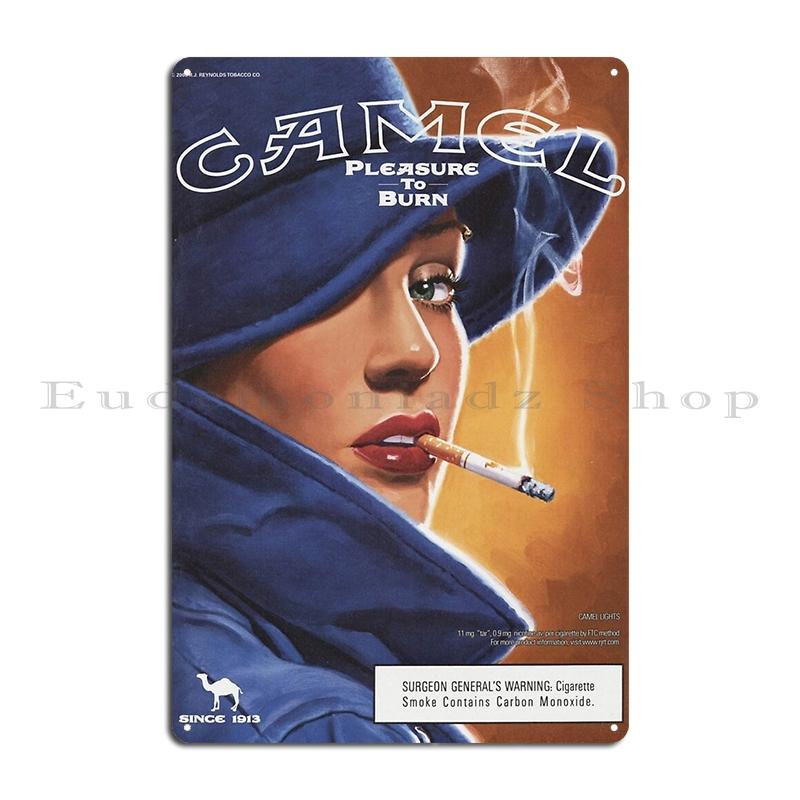 

Vintage Joe Camel Roulette Ad Metal Plaque Poster Party Club Classic Pub Wall Cave Character Joe Camel Tin Sign Poster 20x30cm（7.8x11.8inch）