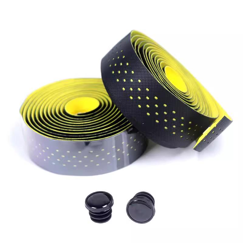 Bandă de ghidon anti-alunecare cu absorbție a șocurilor: Înveliș confortabil, rezistent la uzură, respirabil din silicon pentru biciclete de șosea și cu pinion fix