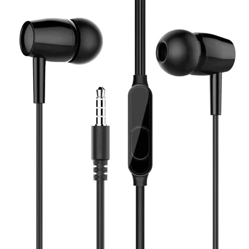 

Sports Optimized Earphones Noise Isolation Mic Secure Universal 3.5mm For Marathons Training Daily Commute чорний
