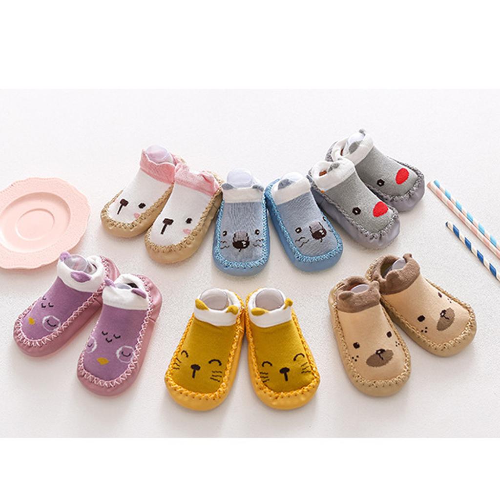 Newborn Baby Cartoon Newborn Baby Girls Boys Anti-Slip Socks Slipper Shoes Boots