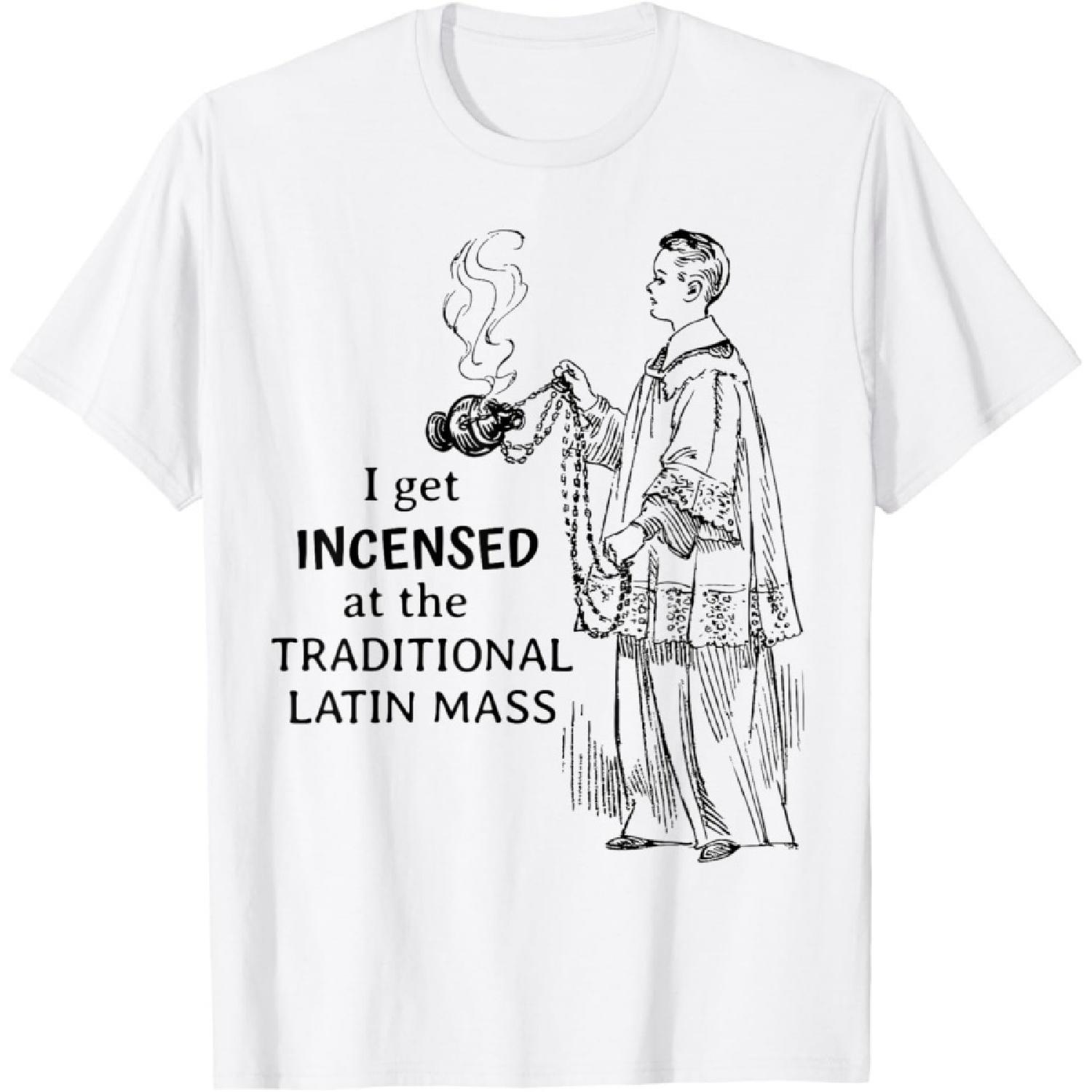 Traditional Latin Mass Catholic Censer Altar Server Boy T-Shirt XXXXXL белый