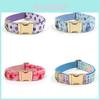 Pet Dog Collar With Print Design And Secure Buckle For Fashion And Christmas Holiday Celebration