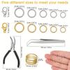 Open Jump Rings Jewelry Findings Set Chain Closure Repair Tools Kit Pliers  Necklaces