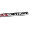 2-Piece 6.4L Twin Turbo eblem Badge Metal Decal Fender Trunk Badge Fit for Trunk Hood Door