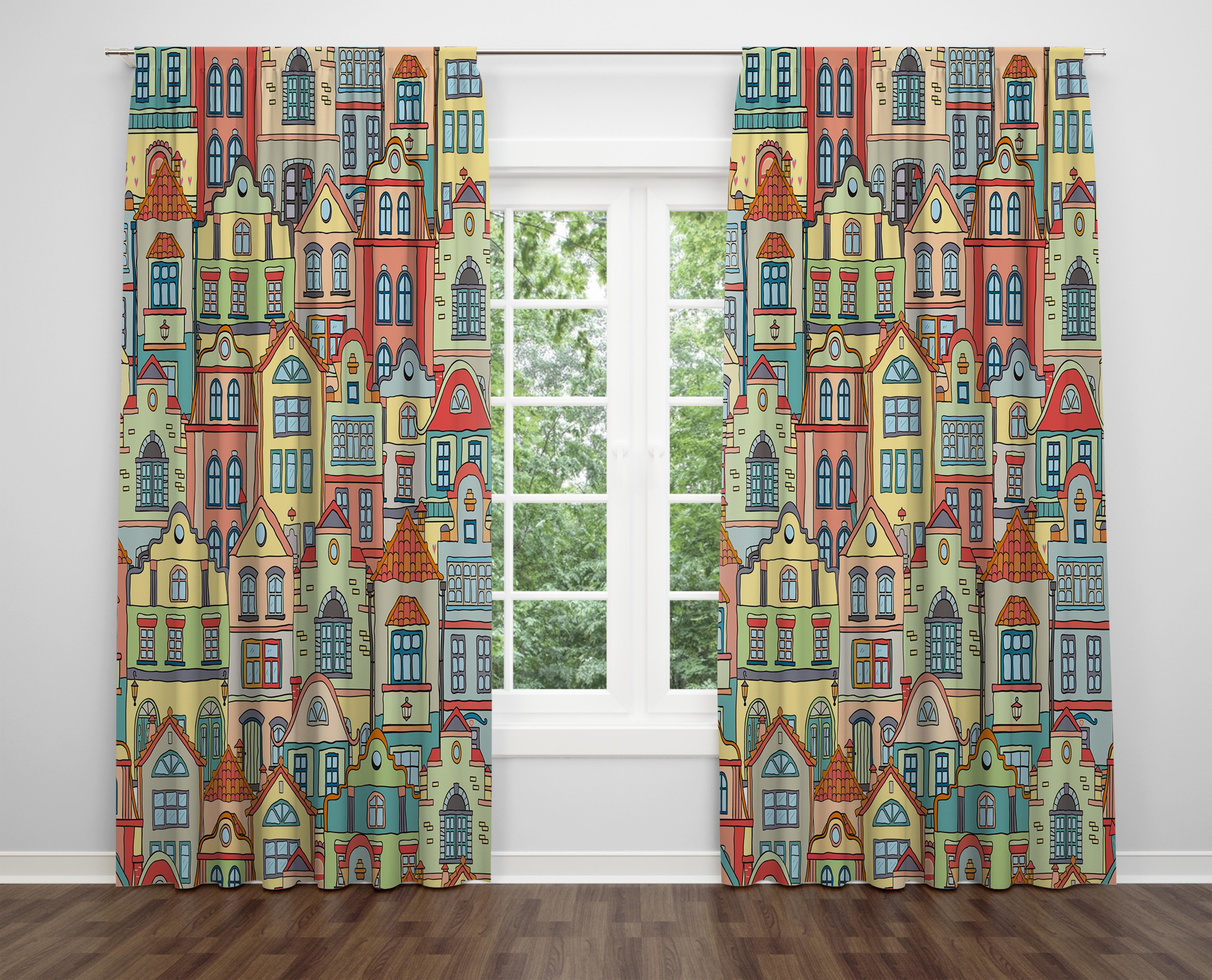 

Декоративний дизайн, високоякісна бавовняна тканина, ви можете вибрати одну або подвійну фіранку з крила 1 piece різнокольоровий