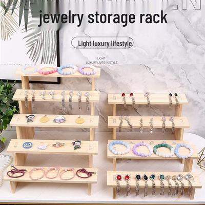 Solid Wood Multi-Use Display Stand for Bracelets, Figurines, Ornaments, and Succulents
