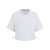 Li Ning Free Growth Solid Color Short Sleeve Round Neck T-Shirt Women Tops White AHST158-3