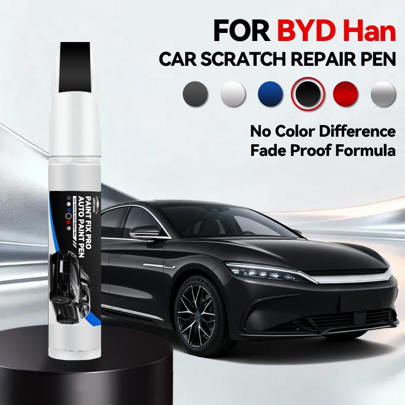 For BYD Han Drive Paint Repair Brush Touch Up Scratch Remover DIY Auto Accessories Black White