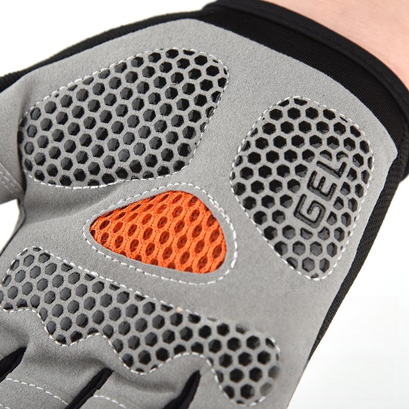 1Pair Sports Half Finger Bike Gloves Outdoor Cycling Fitness Breathable Shock-Absorbing Anti Slip Running Gym Half Cut Gloves