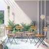 VidaXL Bistro Chairs Foldable 4 Pcs Solid Acacia Wood