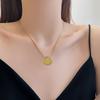 Cold Wind Shell Personality Minimalist Wind Furnace Real Gold Necklace Female Collarbone Chain
