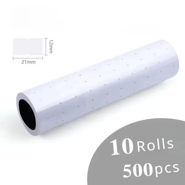 10 Rolls Price Label Tag for MX-5500 Price Gun Label Sticker, 5000pcs White and Color Retail Shop Price Gun Label