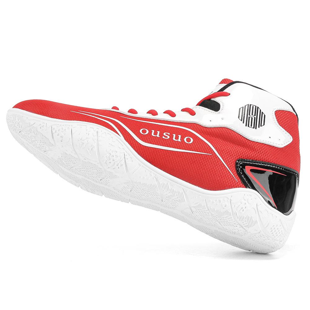 W666 Men's High-Top Boxing and Wrestling Training Shoes - Muay Thai Combat Boots