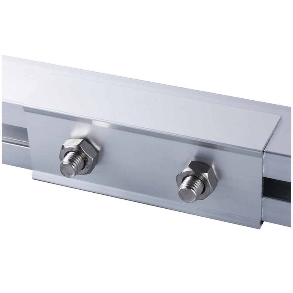 Set of 8 Aluminum Alloy Solar Panel Bracket Connectors 120 by 41 by 30 Mm for Reliable Solar Panel Frame Installation