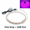 New 5V LED Light Strips RGB Flexible Lighting Decor Strip with USB Cable Plug White Warm Atmosphere Light Strip Home Decor Lamp