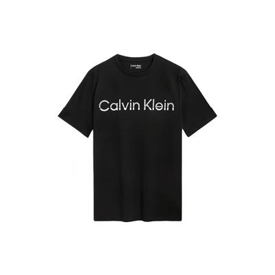 Logo Print Crew Neck Short Sleeve T-Shirt Unisex Tops Space-Black 40MC800