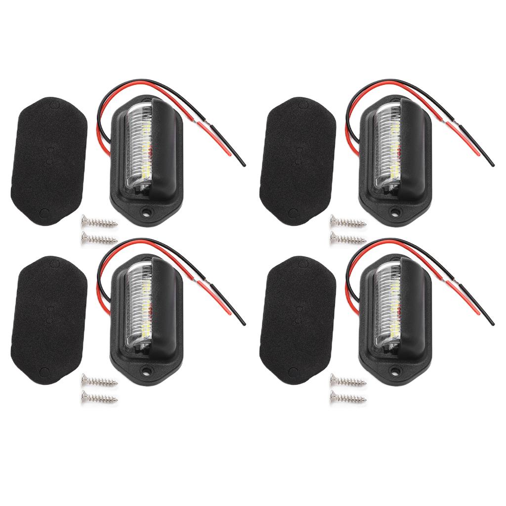 4 buc 12V 6LED Lămpi Plăcuță de Înmatriculare Lumină Albă de Înaltă Luminozitate Impermeabile pentru Mașină