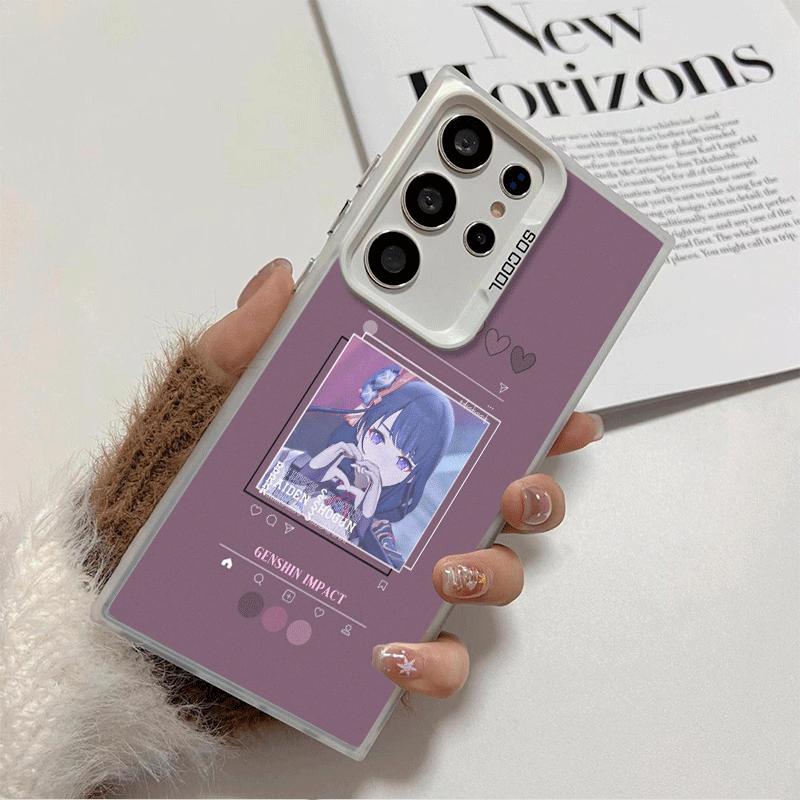 Genshin Impact Simple Design Shockproof Phone Case for Samsung Galaxy S26 Edge S25 Ultra S24 FE S23 Plus S21 Cover Anti Fall Fun