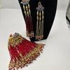 Handmade Wedding Groomsmen Hanfu Embroidery Zipper Tassel Cheongsam Pendant Diy Hairpin Bead Stringing Adult Alloy  Glass