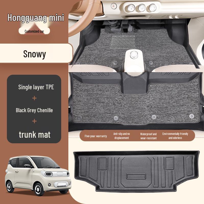 Kompatible Fußmatten für Wuling Hongguang Mini Dritte und Vierte Generation Macaron, Version für vier Türen