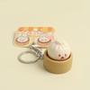 1/2 Piezas Bollo Descompresión Clicker Llavero Mini Bollo al Vapor Juguete Alivio del Estrés Colgante Decoración Colgante para Mochila