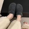 Mori Outer Wear Fluffy Shoes New Autumn and Winter Retro Round Head Felt Piled Birkenstocks