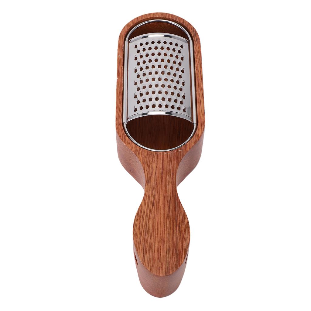 Wooden Handle Cheese Grater Manual Cheese Shredder with Storage Space Handheld Kitchen Grater for Lemon Chocolate