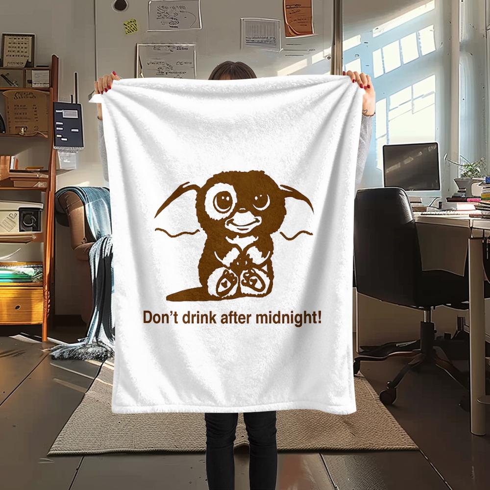 1pz Coperta in Flanella con Stampa Gizmo Gremlins, Alta Qualità per Tutte le Stagioni, Decorazione per la Casa, Calore e Comfort, Perfetta per Regali di Natale