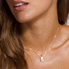Mini Letter Label Pendant Necklace Women Jewelry Plated Gold Stainless Steel Box Chain Square Tiny Initials Letter Necklace