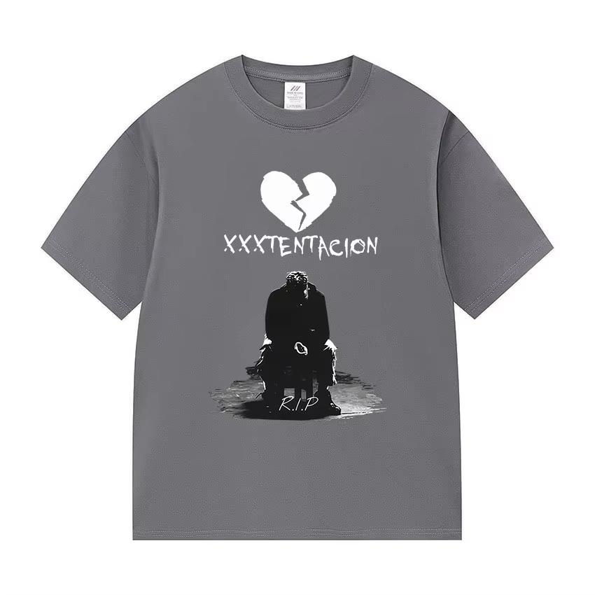 

Rapper XXXTentacion RIP Broken Heart Album Graphic T Shirt Unisexs Hip Hop Vintage Fashion pure Cotton Short Sleeve Top Streetwear 4XL