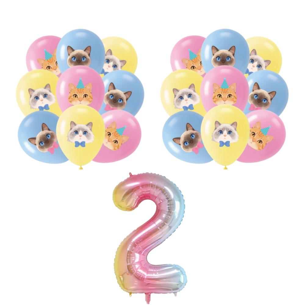 Pet Cat Theme Birthday Party Favors Plates Cup Napkin Banner Cake Topper For Kids Gift Baby Shower Photo Props Party Supplies