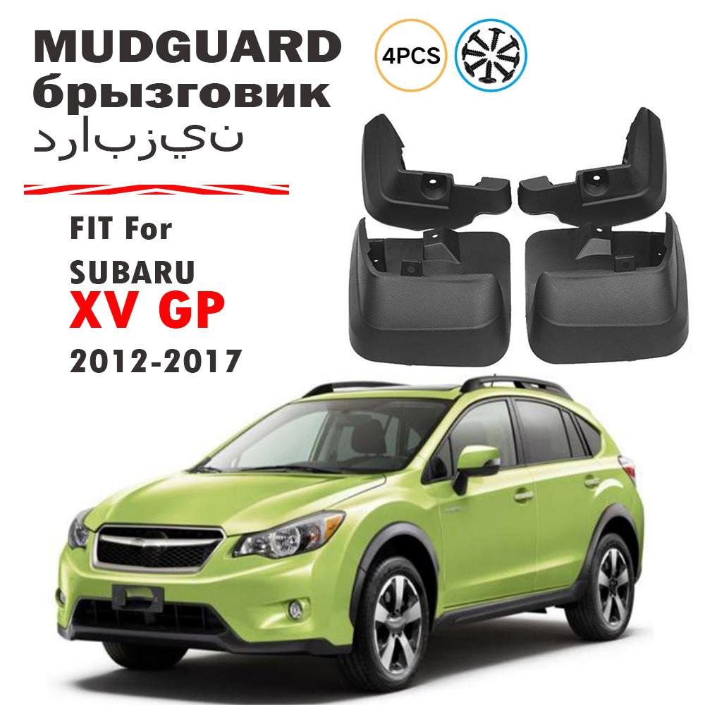 2012 2013 2014 2015 2016 2017 FOR Subaru XV GP Mudflaps Splash Guards Mudguards Front Rear Car Accessories Front Rear 4pcs XV GP 2012-2017
