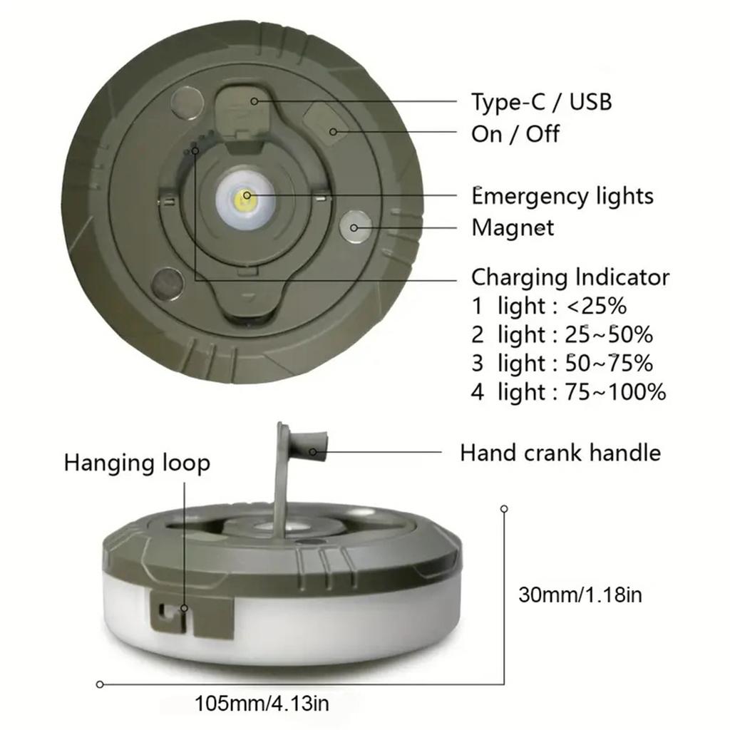 10M Camping String Light 3-in-1 Tent Light Rechargeable RGB&Warm Light 8 Mode Outdoor/Indoor Hanging LED Fairy Light For Camping