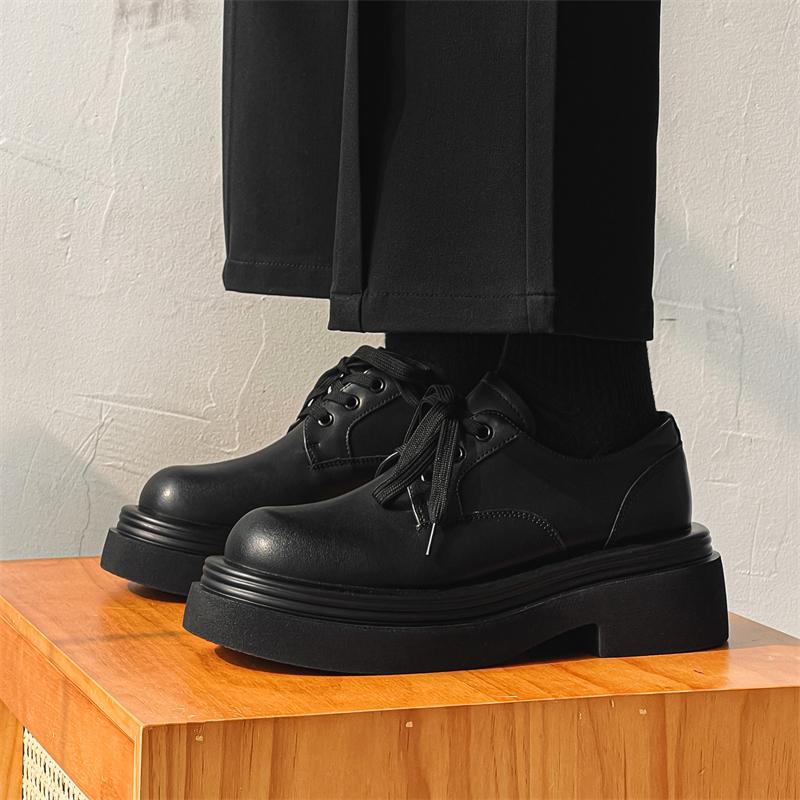 Мужские рабочие кожаные туфли на шнуровке — фото 3