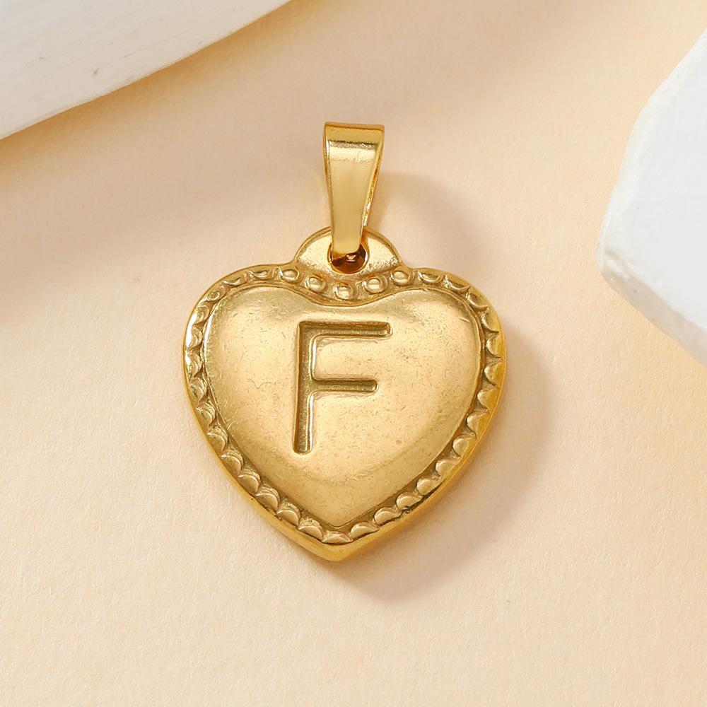 316L Stainless Steel Initial Necklace Letter Heart Pendant Chain For Women Jewelry Accessories