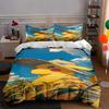 Yellow Cartoon Character. Bedding Duvet Cover Sets Duvet Covers Pillowcases Gifts (1 * Duvet Cover 2 * Pillowcases, Without Duvet Insert)