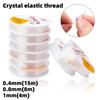 0.4/0.8/1mm 2PCSTransparent Elastic Rope Round Crystal Line Rubber Cord For Jewelry Making Supplies DIY Beading Bracelet
