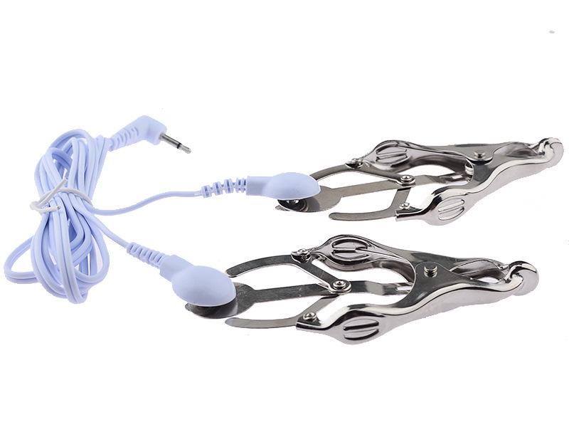 Elektrischer Schock Impuls Spielzeug: Starke Nippelklemmen & Mimi-Klemmen, Erotisches Accessoire für Erwachsene
