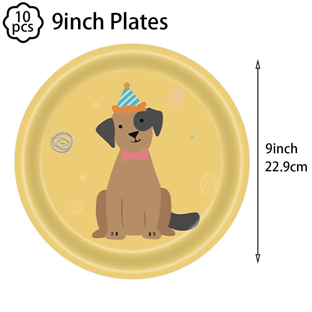 Pink Pet Dog Party Plate Cup Napkin Tablecloth Pet Paw Tableware Set Dog Party Decor Puppy Dog Birthday Party Decor Supplies