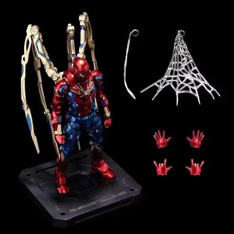 Reedit Iron Spider Man Articulated Action Figures Ko Mech Model Kit Trendy Toys Desktop Ornament Boy Collectible Birthday Gifts