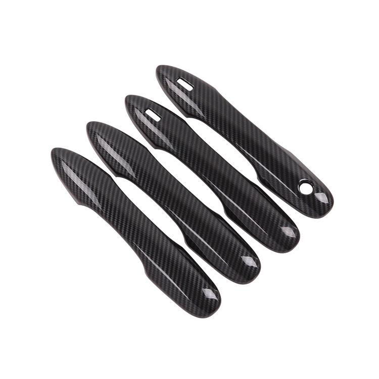 Compatible with 2019 Corolla: ABS Carbon Fiber Outer Door Handle Trim